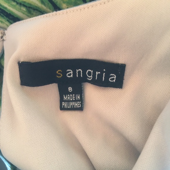 Sangria shift palm tree dress size 8 women’s EUC - Picture 3 of 5